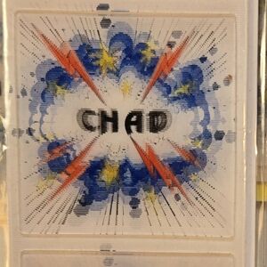 Stravina Zany Namz Chad Hologram Action Stickers 4-packs Bundle of 5